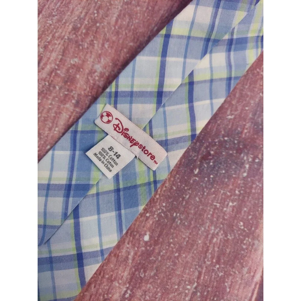 DISNEY STORE MICKEY MOUSE PLAID COTTON Neck Tie
